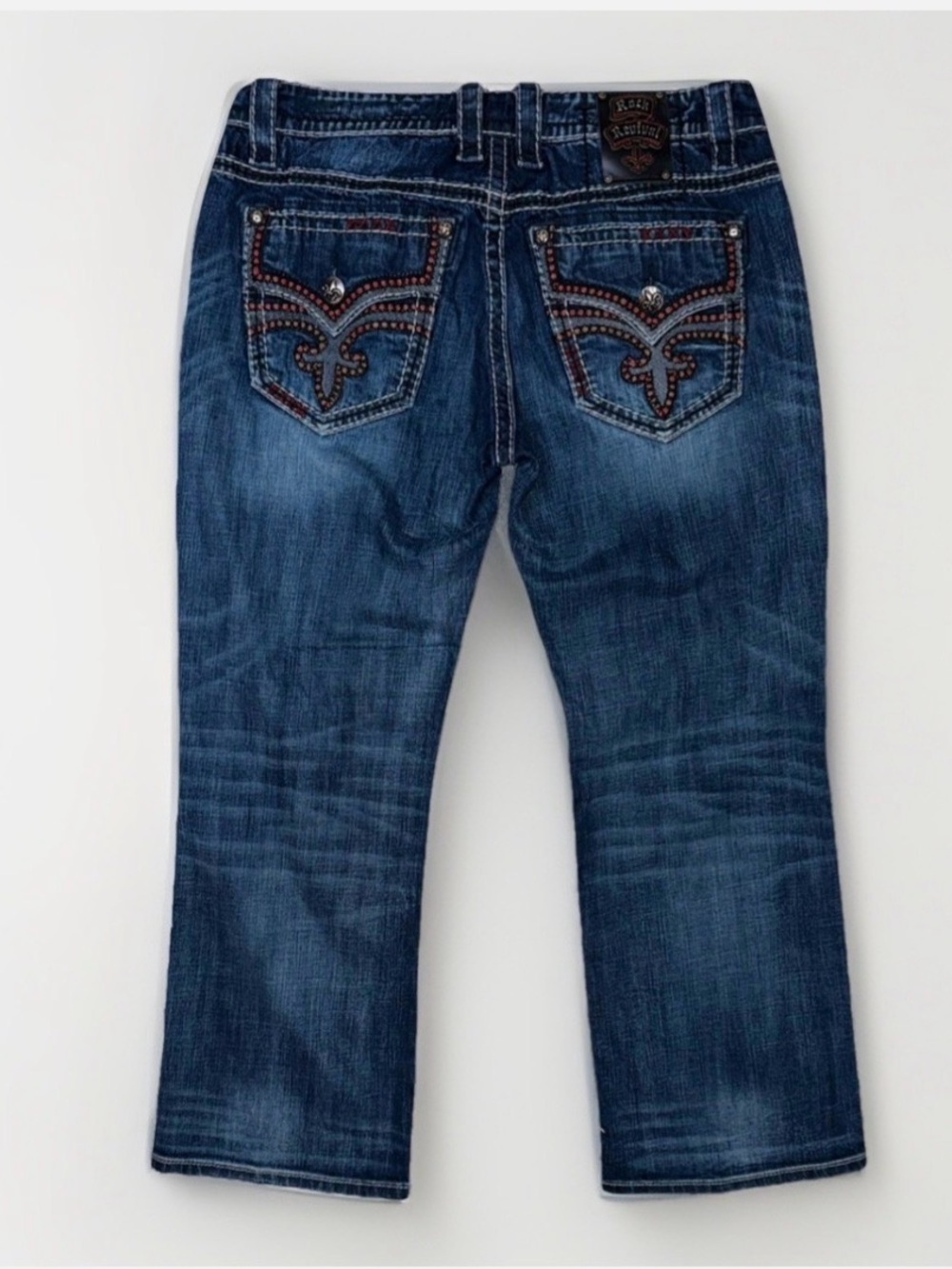 Rock Revival Men’s Denim Blue Jeans Relaxed Straight Echtar Size 36x30 - Picture 3 of 16